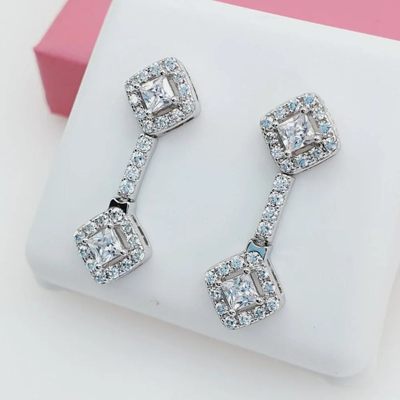 "925 Sterling Silver Cubic Zirconia Earrings, U19254677 - Picture 2 of 11